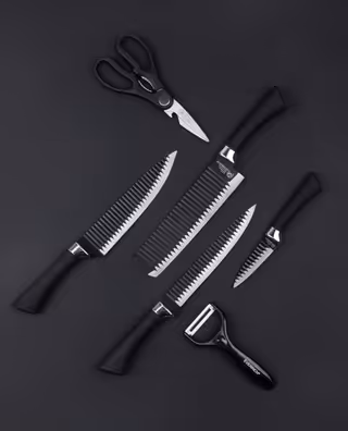 Sıfır tırtıklı bıçak seti, 5 parça